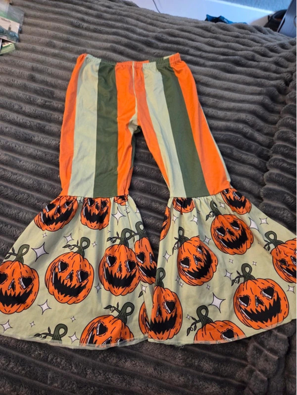 Girls Pumpkin flare pants